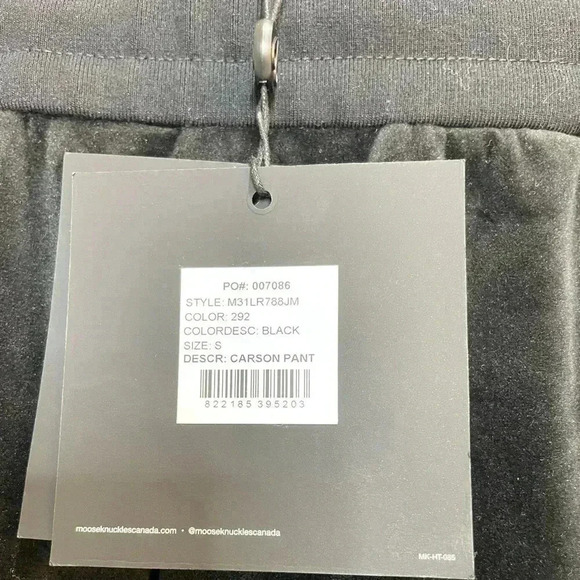 Moose Knuckles x Jennifer Meyer Black Velour Track Pant size S - Picture 5 of 10